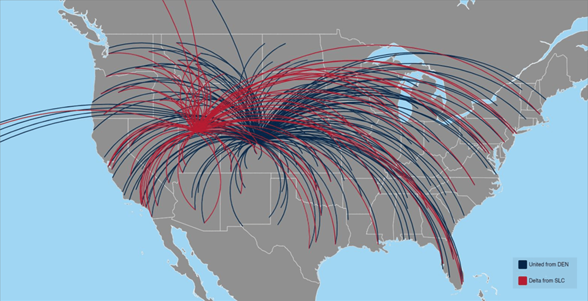 Screen Shot 2021-06-30 at 1.12.00 PM The locations reached by connections through Delta and United Airlines